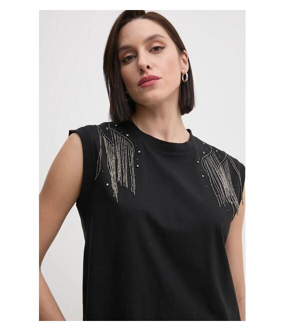 Top Pepe Jeans LYDIA χρώμα: μαύρο, PL505995