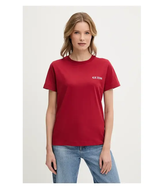 Μπλουζάκι Guess χρώμα: κόκκινο, W5RI04 I3Z14