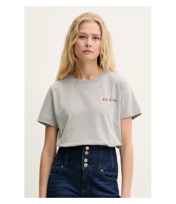 Μπλουζάκι Guess χρώμα: γκρι, W5RI04 I3Z14