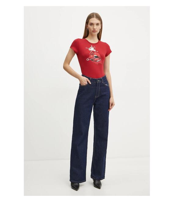 Μπλουζάκι Guess χρώμα: κόκκινο, W5RI23 K49A1