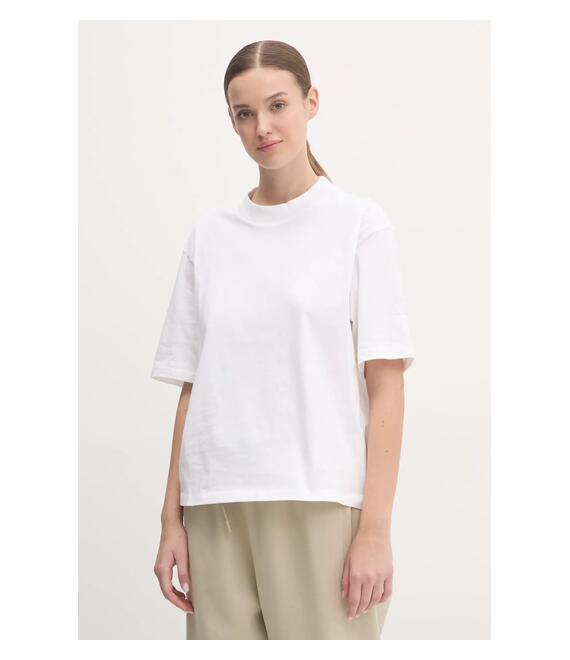 Βαμβακερό μπλουζάκι adidas Essentials γυναικείο, χρώμα: μπεζ, JD9995