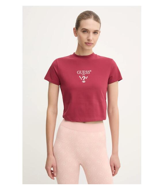 Μπλουζάκι Guess COLETTE χρώμα: κόκκινο, V4YI20 KCDH1