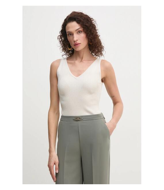 Top Guess EDEN χρώμα: μπεζ, W5RR18 Z34O0