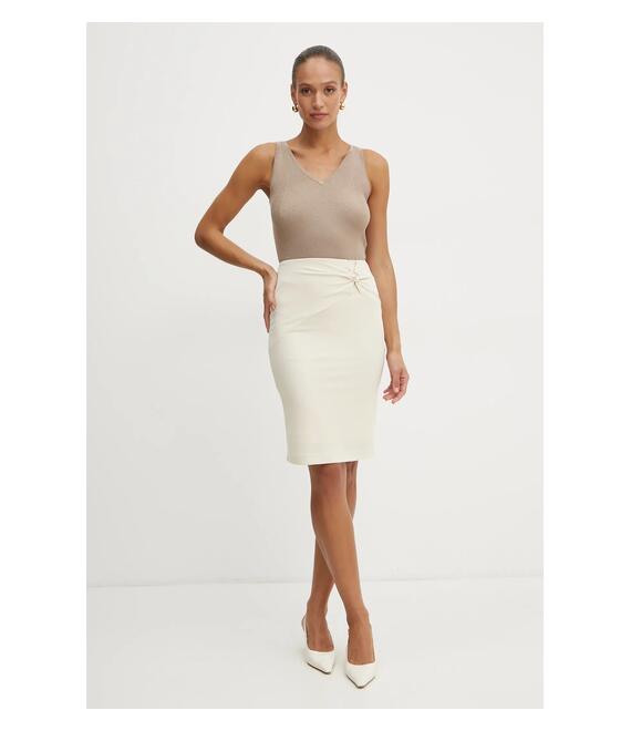 Top Guess EDEN χρώμα: μπεζ, W5RR18 Z34O0