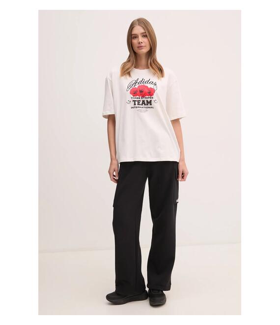 Μπλουζάκι adidas Originals FLOWER TEE χρώμα: μπεζ, JN6690