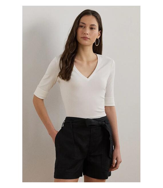 Βαμβακερό μπλουζάκι Lauren Ralph Lauren χρώμα: άσπρο, 200815843