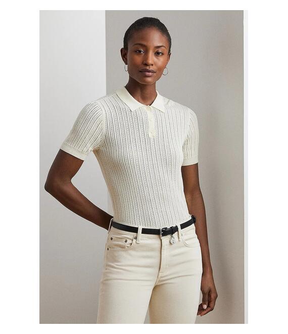 Πόλο Lauren Ralph Lauren χρώμα: μπεζ, 200963653