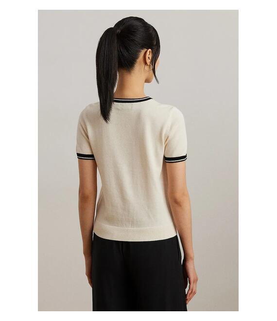 Βαμβακερό μπλουζάκι Lauren Ralph Lauren χρώμα: μπεζ, 200963659