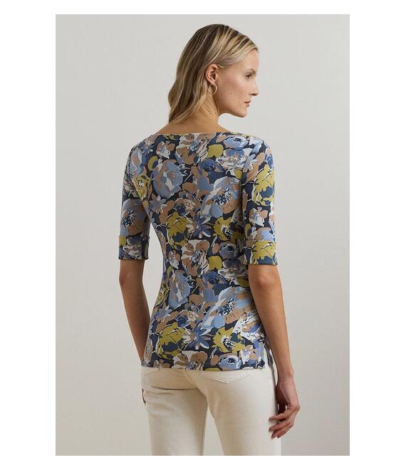 Βαμβακερή μπλούζα Lauren Ralph Lauren γυναικεία, χρώμα: μπλε, 200963890