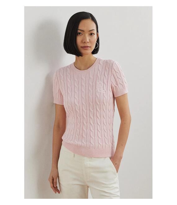 Βαμβακερό πουλόβερ Lauren Ralph Lauren χρώμα: ροζ, 200965880