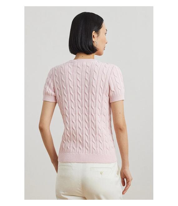 Βαμβακερό πουλόβερ Lauren Ralph Lauren χρώμα: ροζ, 200965880