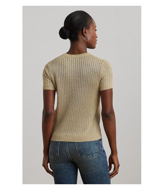 Μπλουζάκι Lauren Ralph Lauren χρώμα: καφέ, 200968927