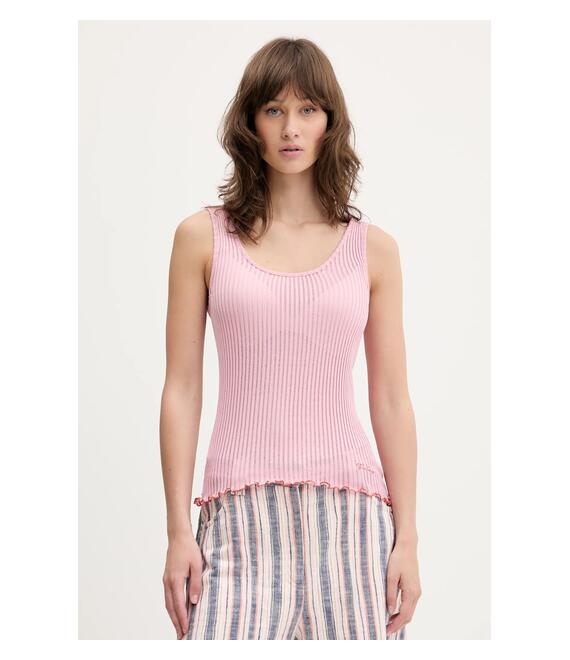 Μεταξωτό τοπ Stine Goya χρώμα: ροζ, SG-SS25-T059-2355