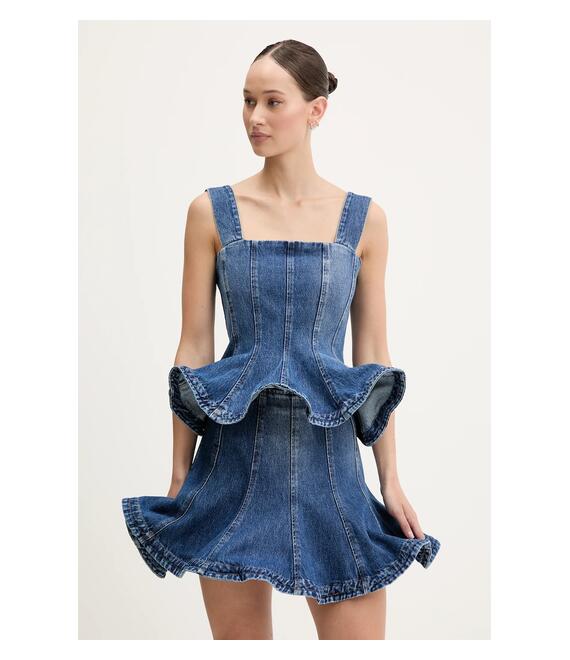 Τζιν τοπ MSGM χρώμα: μπλε, 3842MDT231.257242
