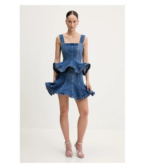 Τζιν τοπ MSGM χρώμα: μπλε, 3842MDT231.257242