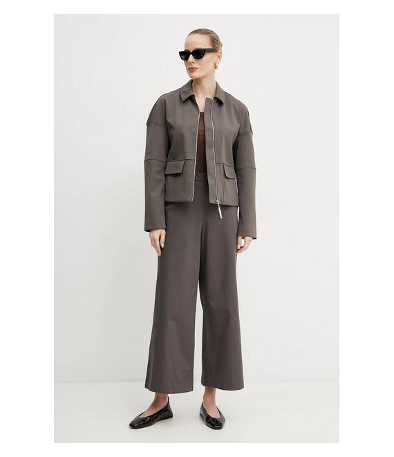 Βαμβακερό τοπ Weekend Max Mara χρώμα: καφέ, 2515941022600