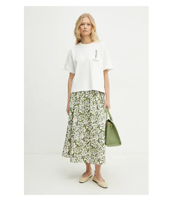 Βαμβακερό μπλουζάκι Weekend Max Mara γυναικείο, χρώμα: άσπρο, 2515941052600