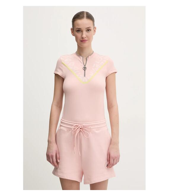 Μπλουζάκι προπόνησης adidas by Stella McCartney TrueNature χρώμα: ροζ, JI5227