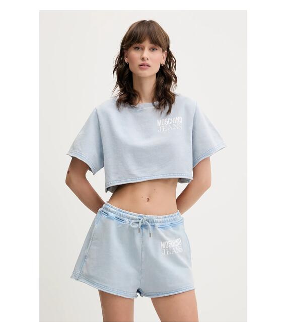 Βαμβακερό μπλουζάκι Moschino Jeans χρώμα: μπλε, 1708 3730