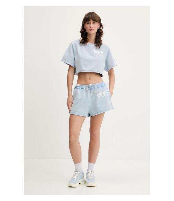 Βαμβακερό μπλουζάκι Moschino Jeans χρώμα: μπλε, 1708 3730