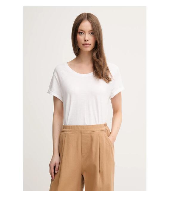 Βαμβακερό μπλουζάκι United Colors of Benetton χρώμα: άσπρο, 3BVXD109F