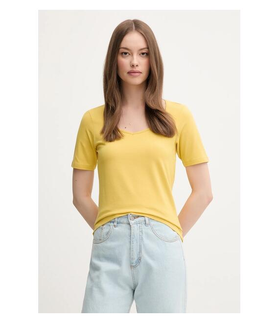Μπλουζάκι United Colors of Benetton χρώμα: κίτρινο, 3FJHD401P