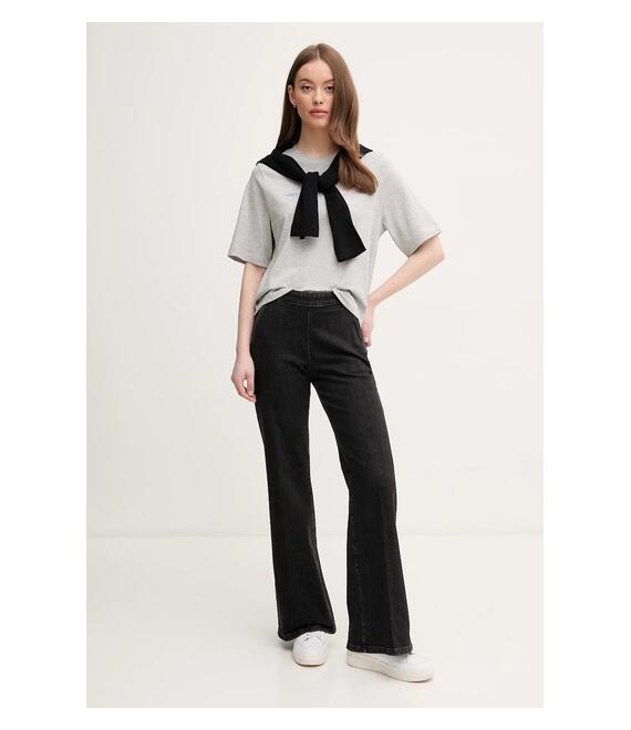 Βαμβακερό μπλουζάκι United Colors of Benetton χρώμα: γκρι, 3BL0D109D