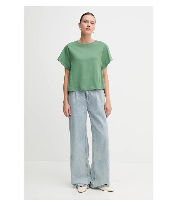 Βαμβακερό μπλουζάκι United Colors of Benetton χρώμα: πράσινο, 3U53D109U