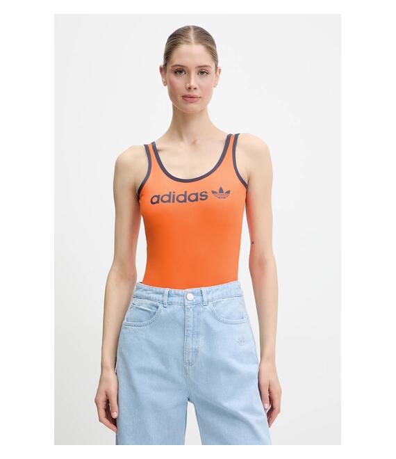 Κορμάκι adidas Originals Graphic Body χρώμα: πορτοκαλί, JC7767