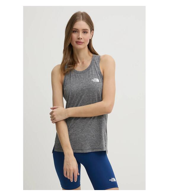 Αθλητικό top The North Face Flex γυναικείο, χρώμα: γκρι, NF0A8BRT5S51
