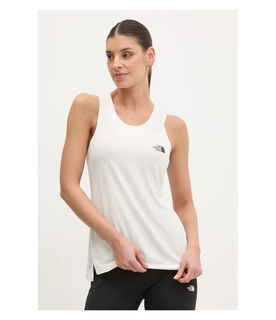 Αθλητικό top The North Face Flex γυναικείο, χρώμα: μπεζ, NF0A8BRTQLI1