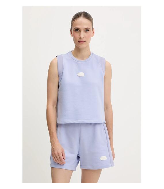 Top The North Face Terry Relaxed χρώμα: μπλε, NF0A8C260VI1