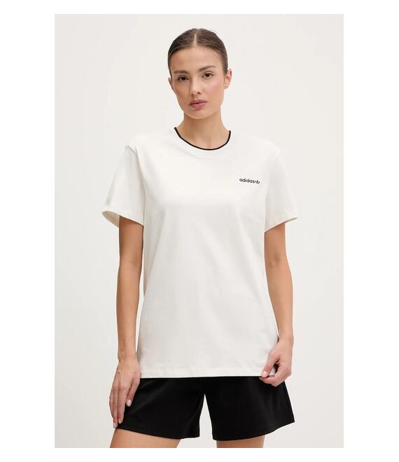 Βαμβακερό μπλουζάκι adidas Originals Graphic Loose T χρώμα: άσπρο, JC7768