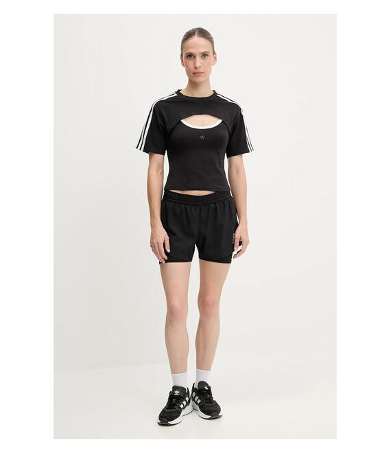 Μπλουζάκι adidas Originals Cut-Out Tee χρώμα: μαύρο, JD0042