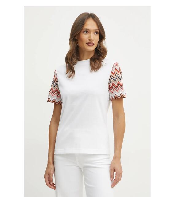 Μπλουζάκι Missoni χρώμα: άσπρο, DS25SL01.BJ00N7