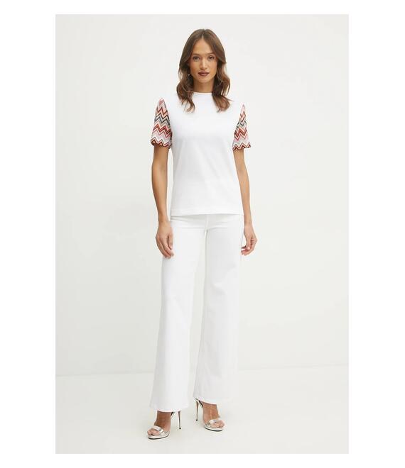 Μπλουζάκι Missoni χρώμα: άσπρο, DS25SL01.BJ00N7