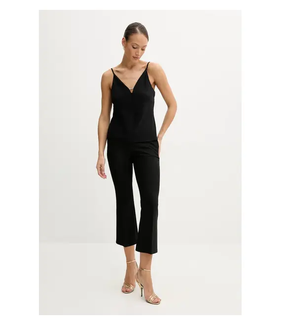 Μπλουζάκι Guess CAROLINE χρώμα: μαύρο, W5GH58 WGLD2