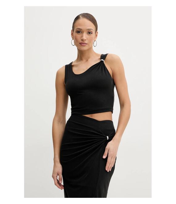 Top Guess AIMEE χρώμα: μαύρο, W5GP22 KAQL2