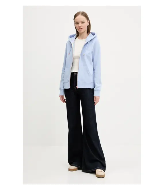 Βαμβακερό τοπ Superdry χρώμα: μπεζ, W6012145A-8ML
