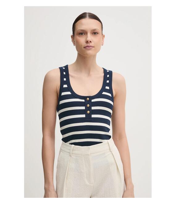 Top Tommy Hilfiger χρώμα: ναυτικό μπλε, WW0WW43920