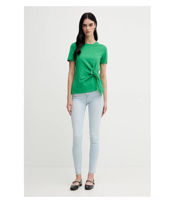 Βαμβακερό μπλουζάκι Tommy Hilfiger χρώμα: πράσινο, WW0WW44559