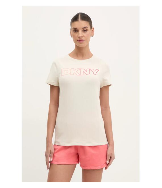 Μπλουζάκι Dkny χρώμα: μπεζ, DP5T1193