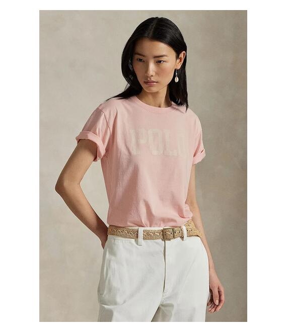 Βαμβακερό μπλουζάκι Polo Ralph Lauren χρώμα: πορτοκαλί, 211965096