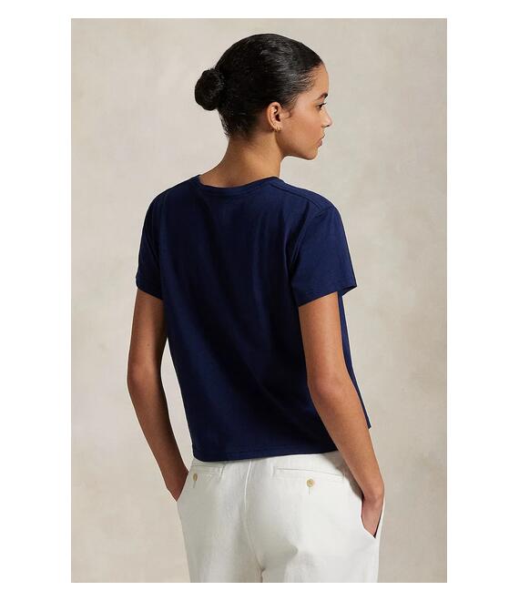 Βαμβακερό μπλουζάκι Polo Ralph Lauren χρώμα: ναυτικό μπλε, 211965108