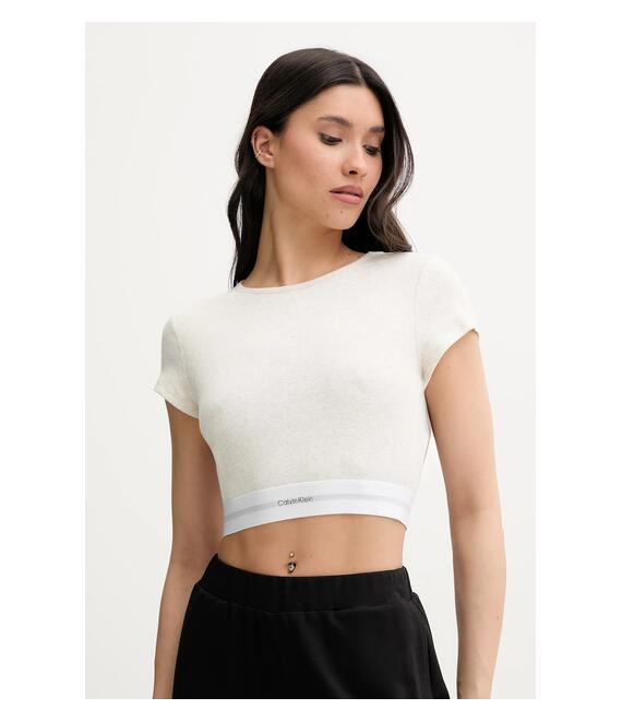 Μπλουζάκι Calvin Klein Underwear χρώμα: μπεζ, LV00QS7349