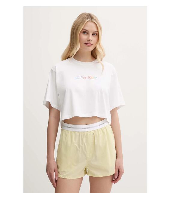 Βαμβακερό lounge t-shirt Calvin Klein Underwear χρώμα: άσπρο, LV00QS7470