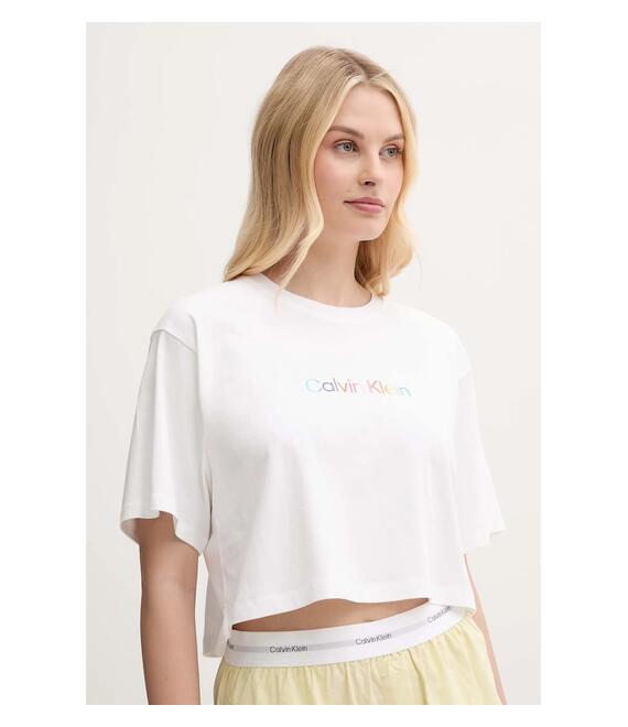 Βαμβακερό lounge t-shirt Calvin Klein Underwear χρώμα: άσπρο, LV00QS7470