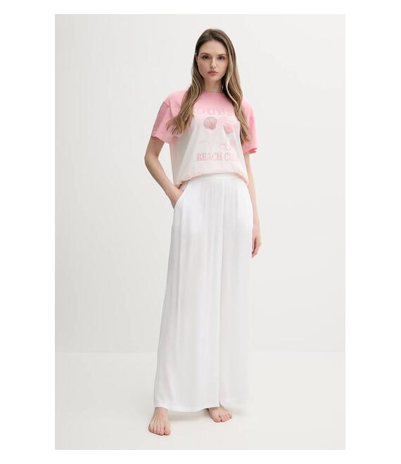 Βαμβακερό μπλουζάκι Guess χρώμα: ροζ, E5GI01 K8G01