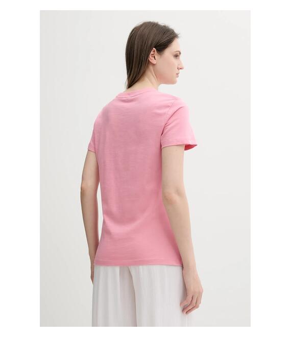 Βαμβακερό μπλουζάκι Guess χρώμα: ροζ, E5GI03 K8G01