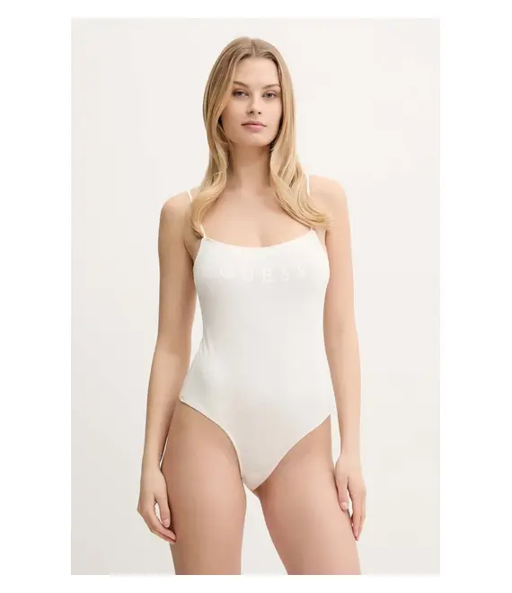Κορμάκι Guess NEW CARRIE χρώμα: μπεζ, O5RM11 KBBU1